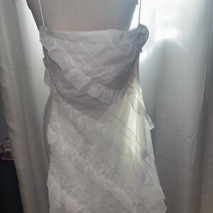 Princess Polly White Ruffled Mini Dress